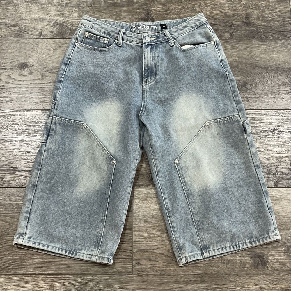 Vintage Y2K J For Justify Long Double Knee Denim Shorts Jorts - Women's Medium